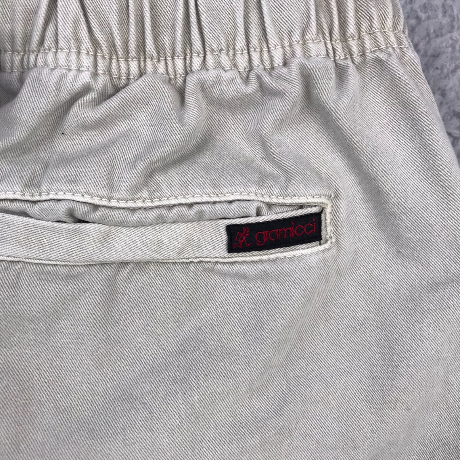 Gramicci Vintage G Series Shorts Mens M Khaki 8" Cotton Belted Hiking Climbing