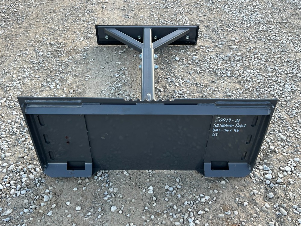 Berlon 96" Telescopic Material Pusher Scraper Attachment Fits Skid Steer QA