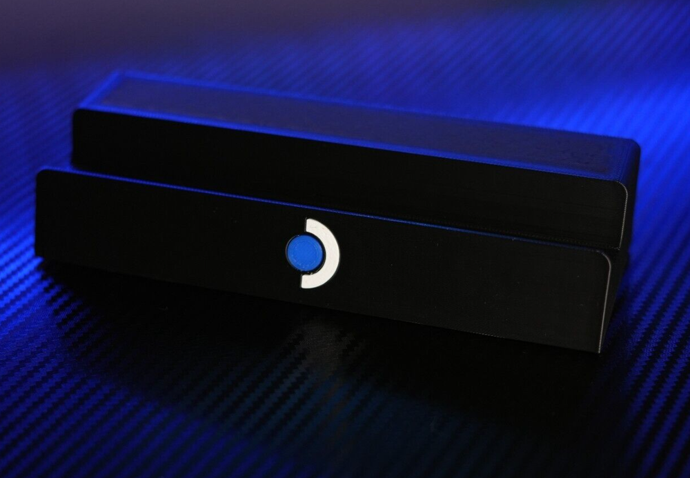 Steam Deck Desk Stand 3D Printed with Blue logo