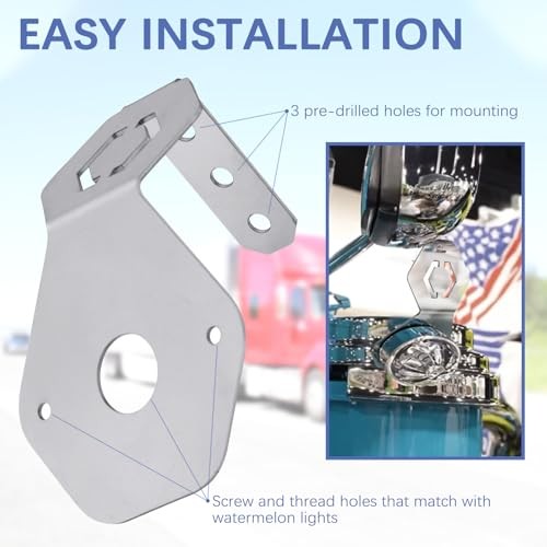 Watermelon Light Bracket, Turn Signals Bracket Watermelon Light, Stainless 2