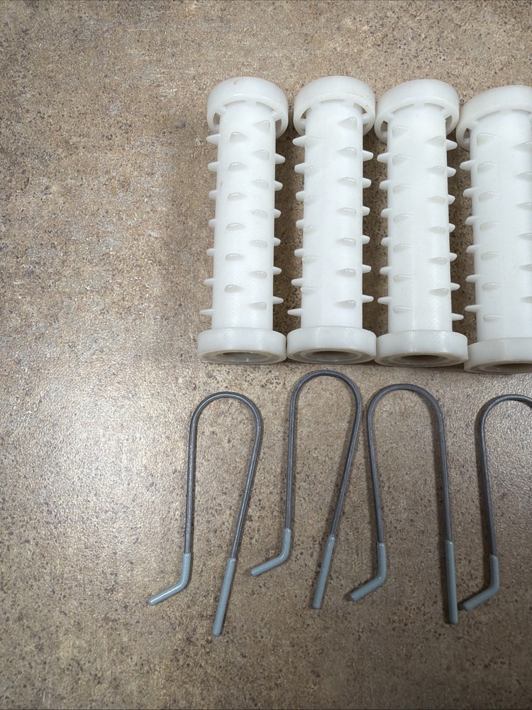 VTG Clairol Deluxe C-40 Hot Rollers Replacement Rollers 4 Small + Clips