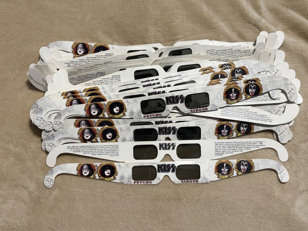 KISS 1998 Psycho Circus 3-D Glasses-Vintage-75 Pair