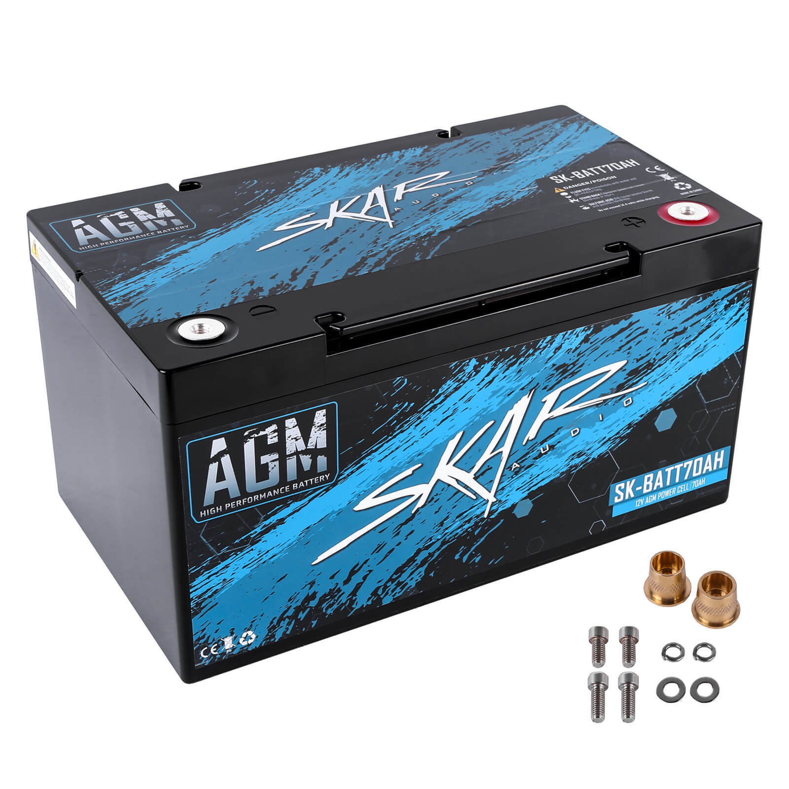 NEW SKAR AUDIO 12V 70Ah AGM HIGH PERFORMANCE CAR AUDIO BATTERY | SK-BATT70AH