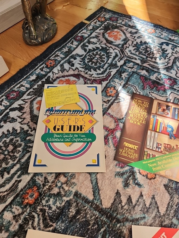 Commodore QuantumLink Booklets, Mailing Cards MECC Promotional Materials