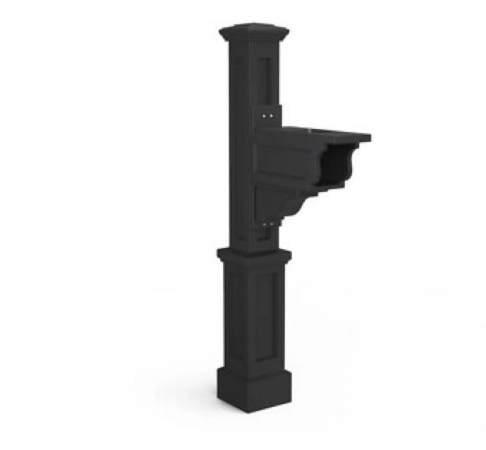 MAYNE MP5802BK Dover Single Arm Mail Post- Black Finish