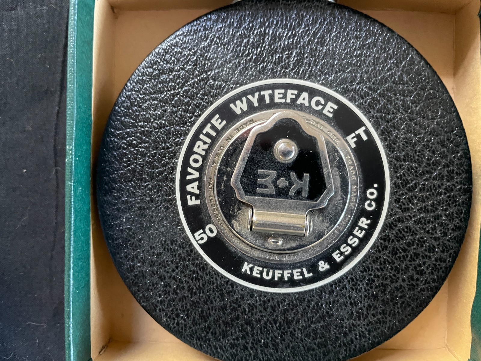 K & E Favorite Wyteface 50' Steel Tape Measure in Original Box
