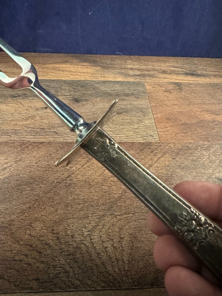 Silverplated Meat Fork Adoration Pattern Unknown Maker