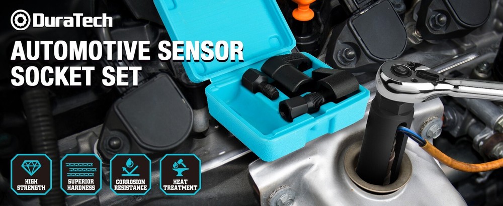 DURATECH O2 Oxygen Sensor Socket Thread Chaser 3/8 1/2"x7/8" 22mm Wrench Remover