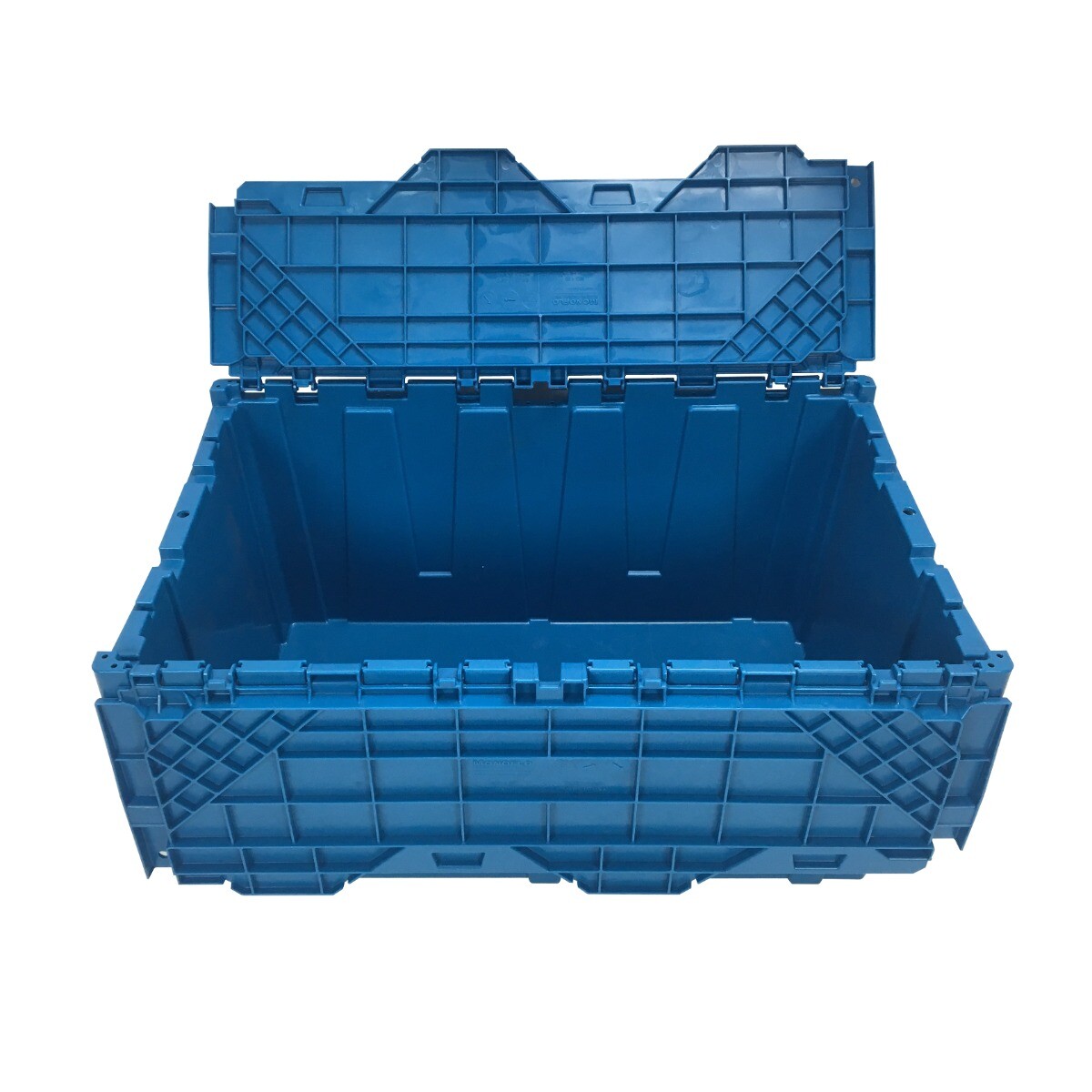 UBMOVE Storage and Packing Plastic Tote Crate Attached Lid Flip Top, 27"x16.9"x1