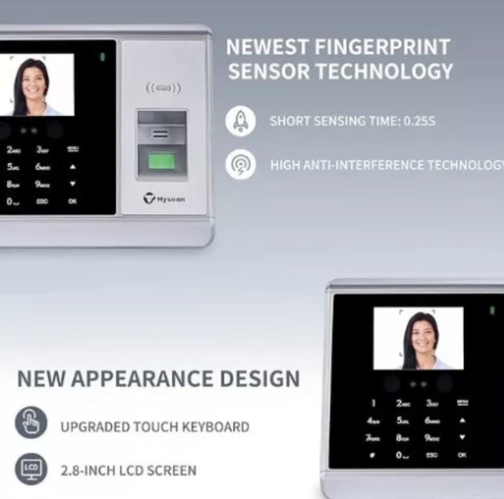 Hysoon Time Clock W/ Face and Fingerprint Recognition HY2000