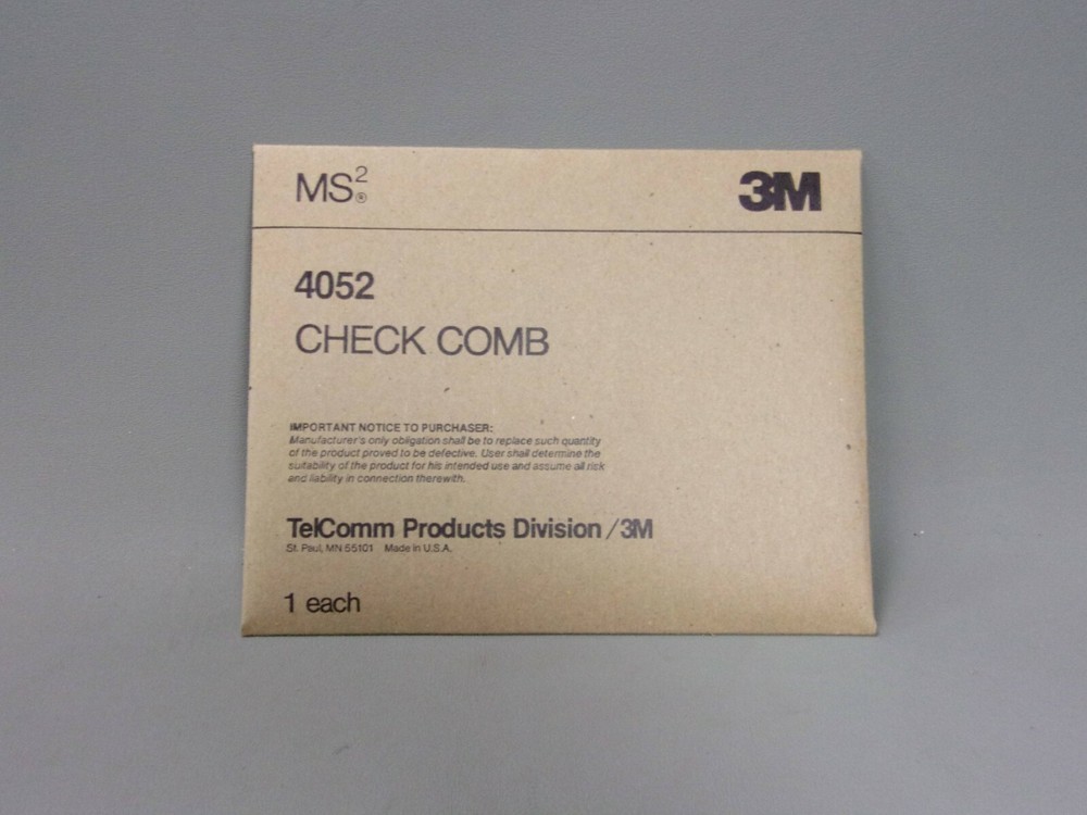 NEW 3M CORP MS2 4052 TESTER CHECK COMB