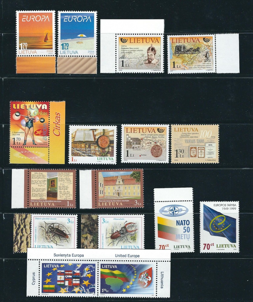 LITHUANIA 2002-5 12 different sets complete VF MNH