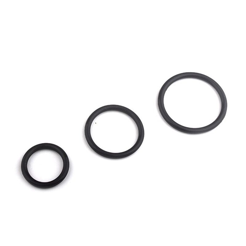4x Set Male Ring Set Delayed Ejaculation Trainer Set Silicone Sleeve Black Bands