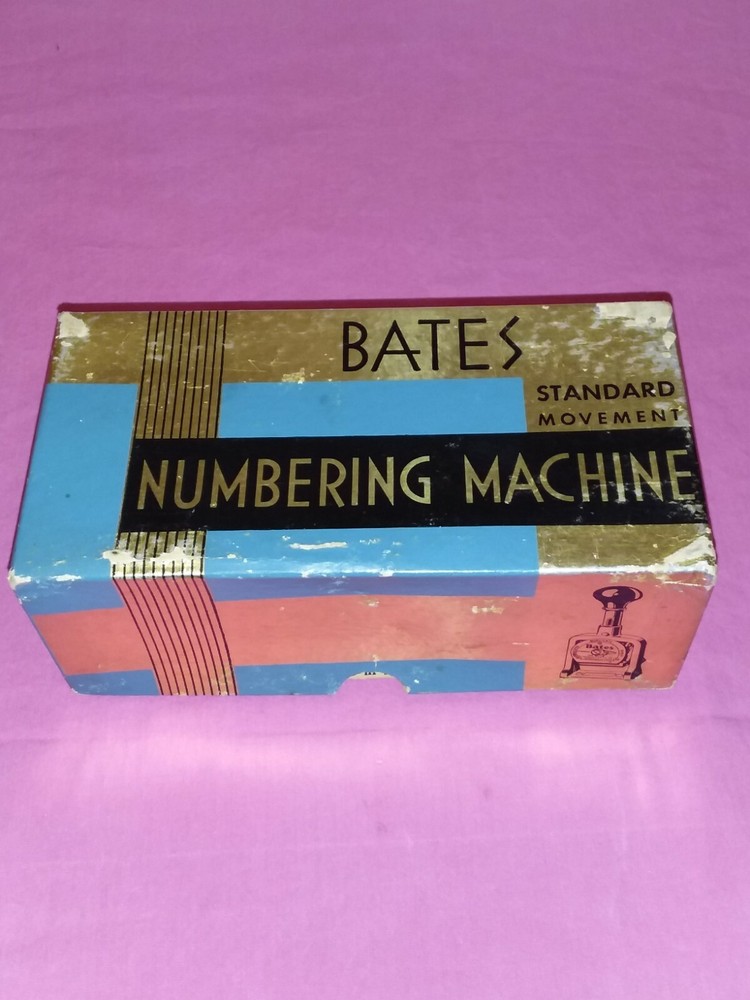 Vintage Bates Standard Movement Numbering Machine