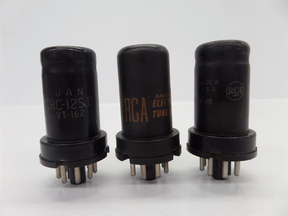 Lot Of 3 RCA 12SJ7 Electron Tube
