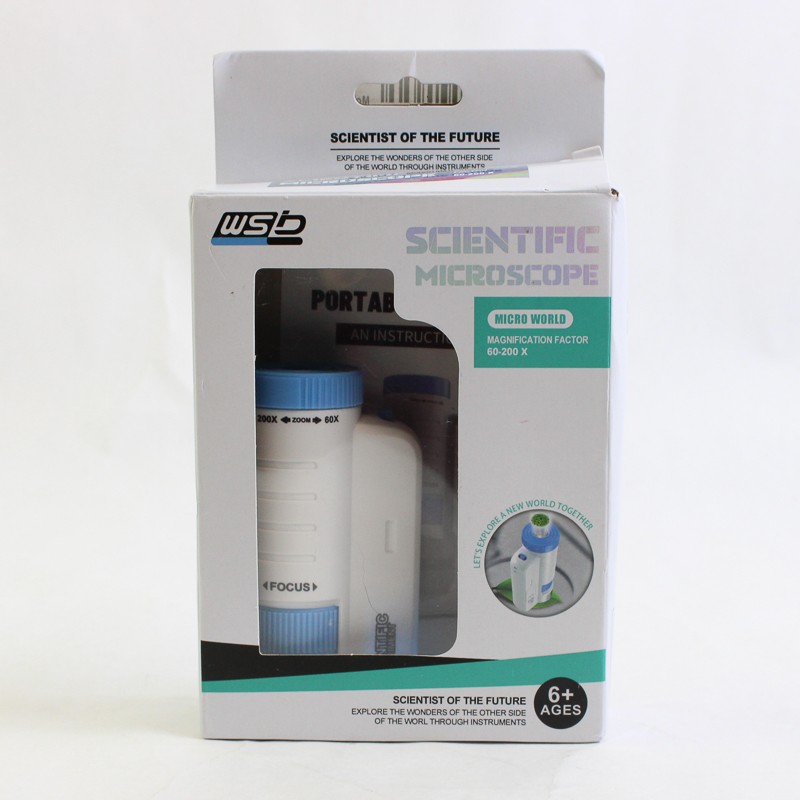 Science Experiment Mini Handheld Child's Portable Microscope 60 x 200X