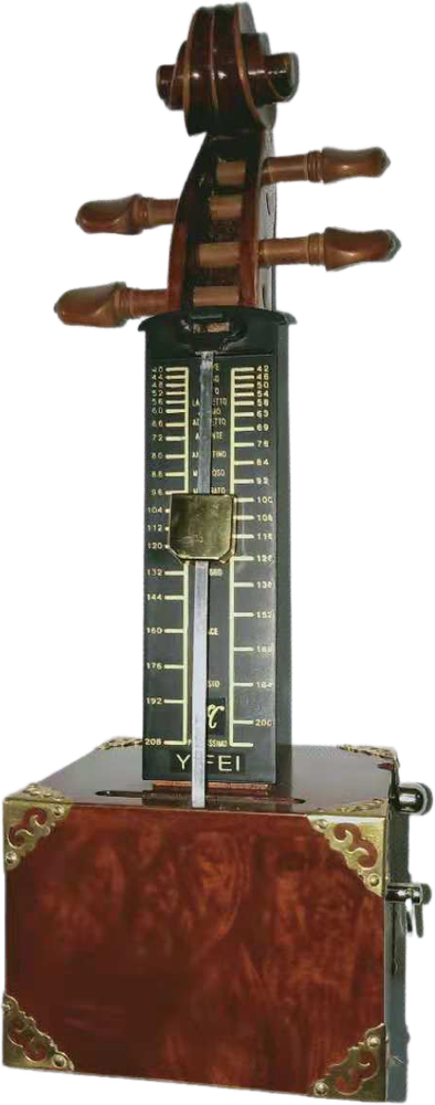 violin scroll wooden metronome