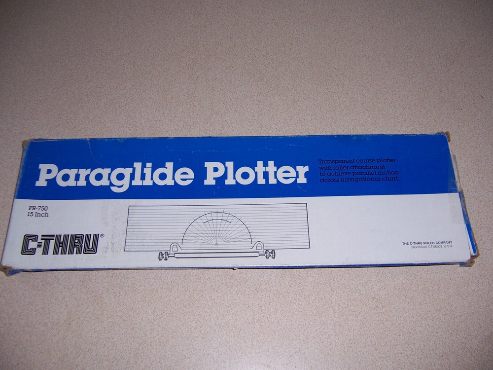 Vintage C-Thru P-750 Paraglide Plotter Nautical Chart Protractor Ruler