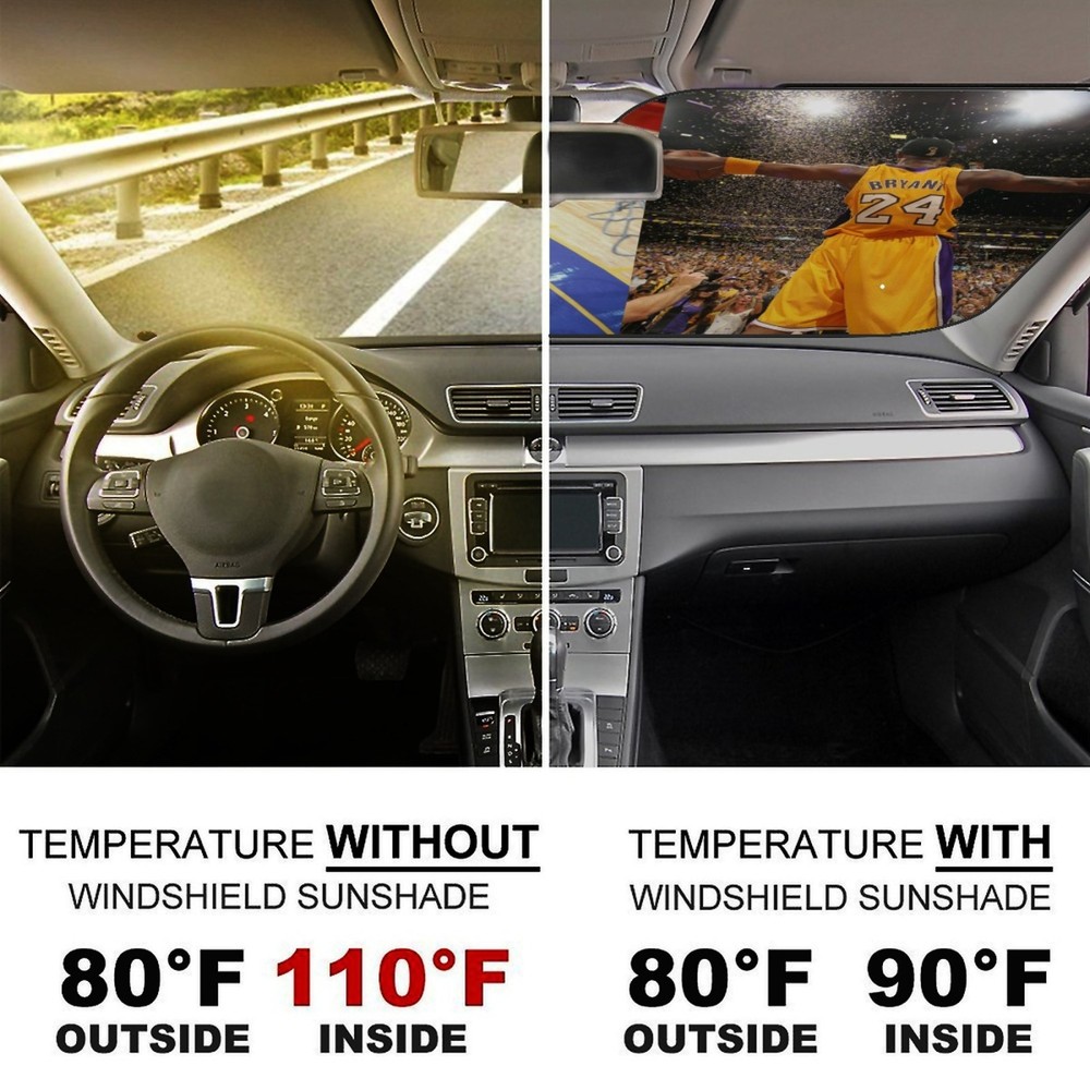 Kobe Bryant Car Windshield Sun Shade - Unique Fan Gift
