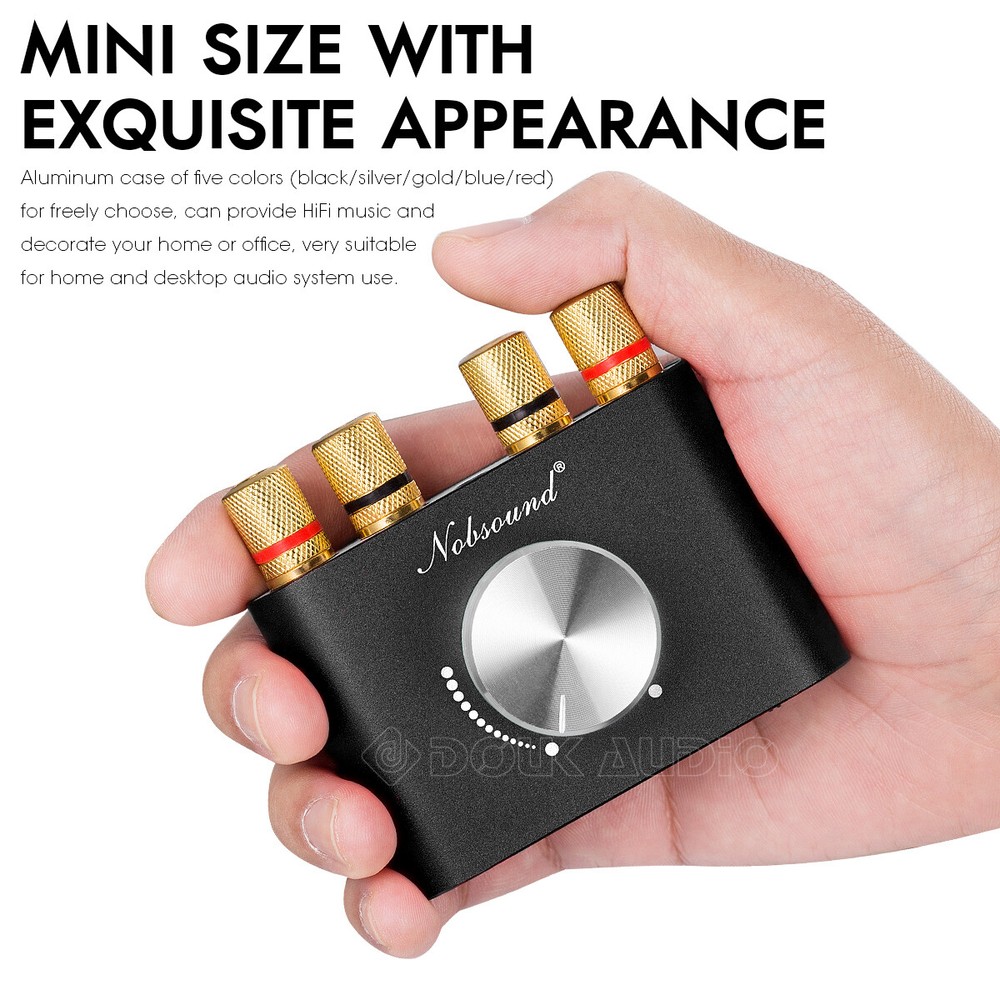Nobsound Mini Bluetooth 5.0 Digital Power Amplifier Stereo Amp NO POWER ADAPTER