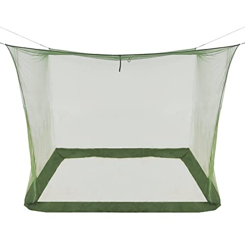 EDSRDLUZ Premium Rectangular Camping Mosquito Net, Double (79” x 63” x 63”)