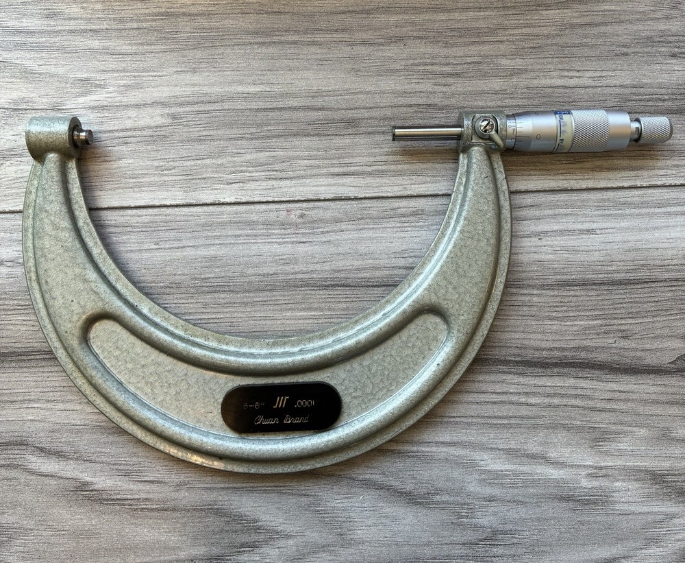 Chuan Outside Micrometer Set 0-6" Range .0001" Grad / Micrometer 5-6” BROKEN