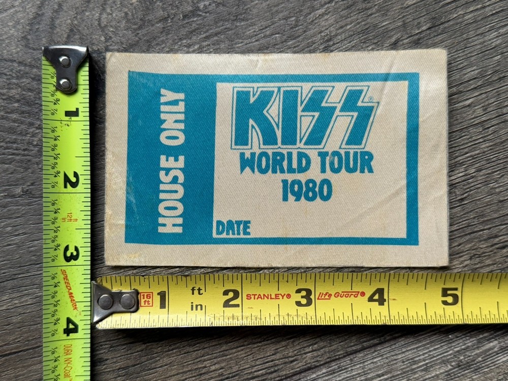KISS Pass Unmasked Concert Tour 1980 House Blue Satin Ace Vintage Kiss Aucoin