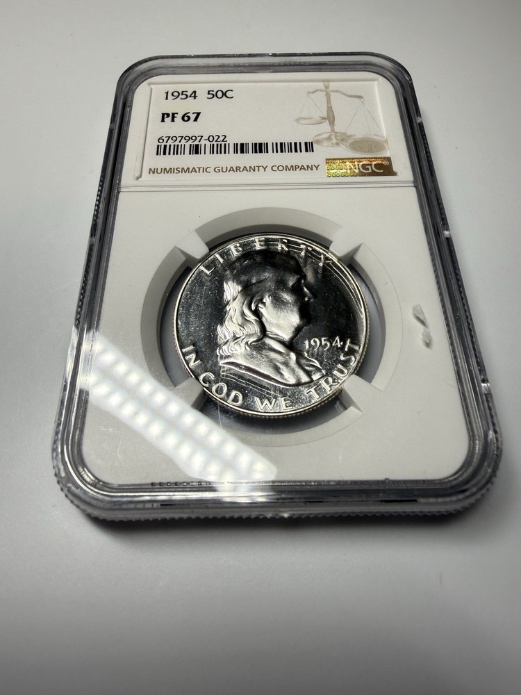 1954 50C PF 67 Silver Franklin Half Dollar NGC