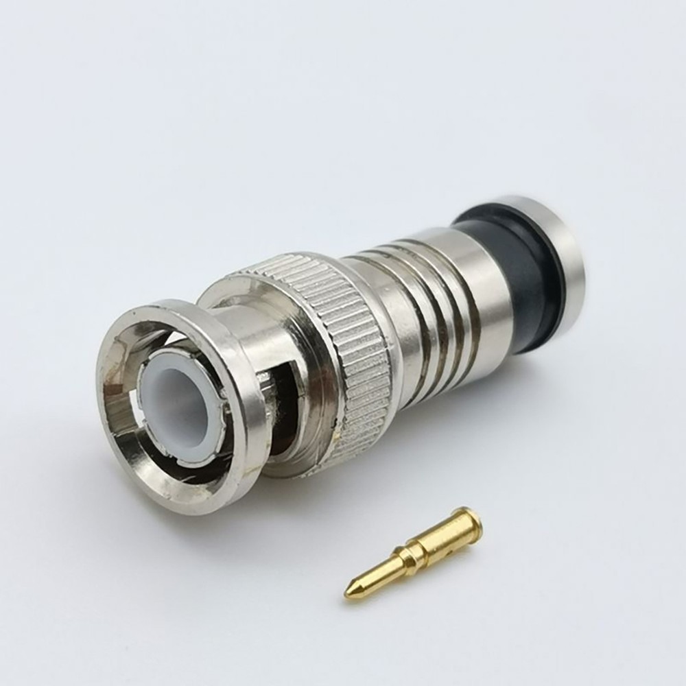 10Pack Premium Adapter BNC Compression Connector for CCTV Camera RG6 Coax Cable