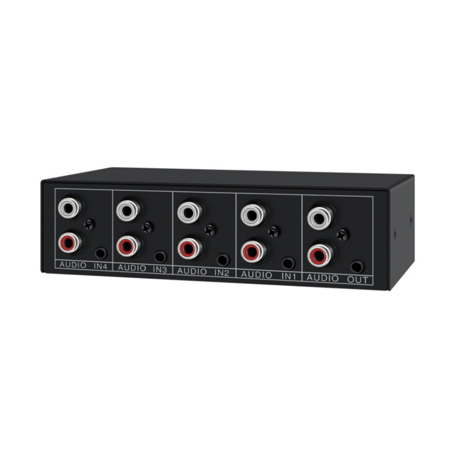 1 x Stereo Audio Switcher 4 in 1 Out A/B Analog For Multi-source Switching