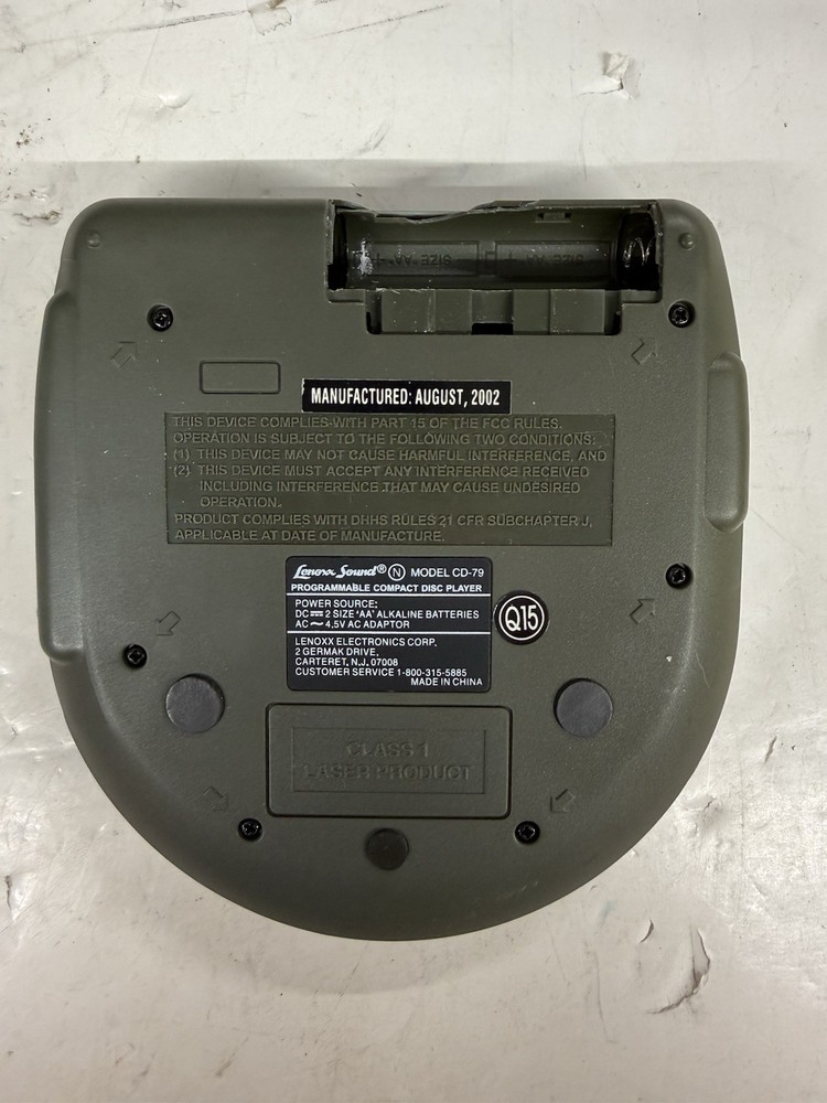 Lenox Sound Digital Programmable Compact Disc Player, AS-IS, Corrosion