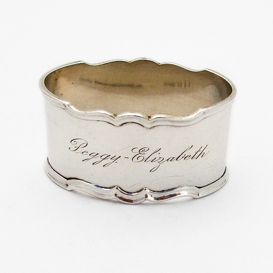 Winchester Oval Napkin Ring Shreve Sterling Silver 1910