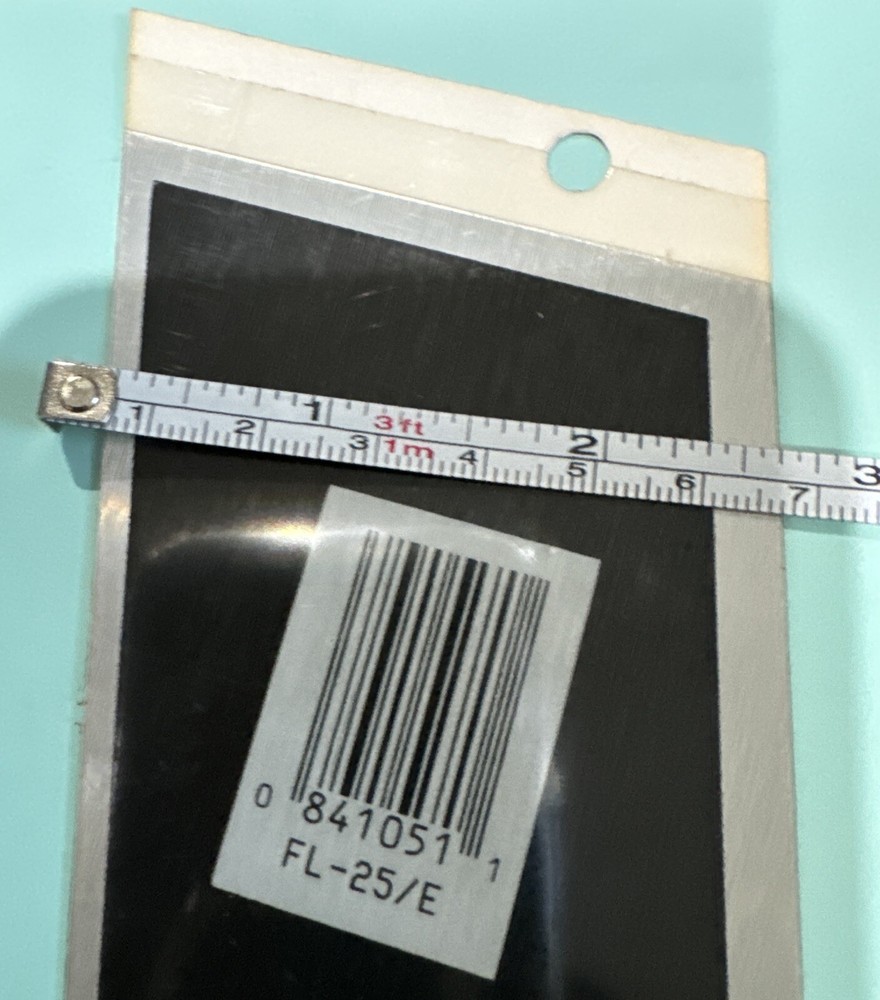 Self adhesive Reflective “E” letter chrome 2/12”X4”