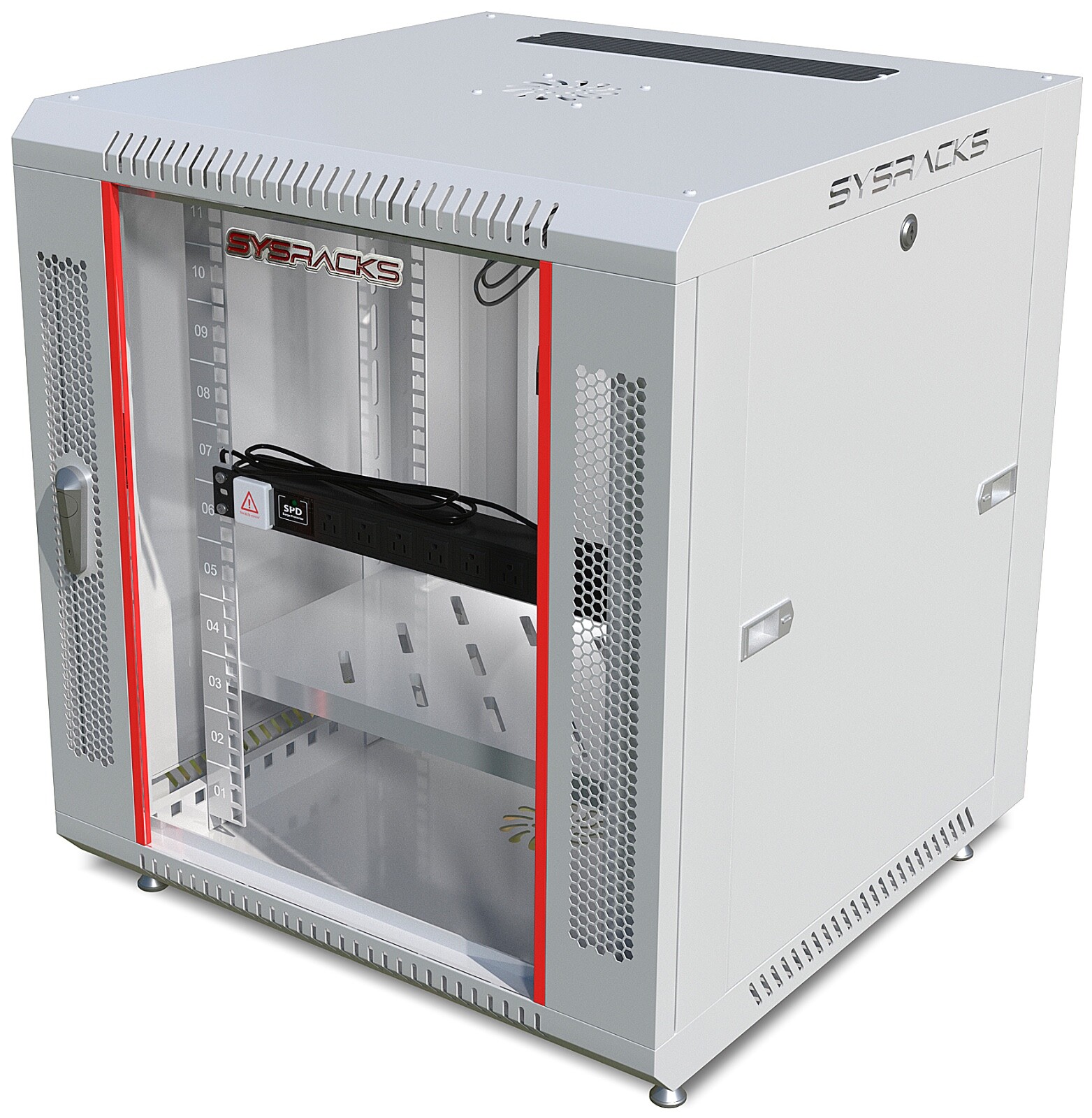 15U Sysracks Wall Mount IT Data Network Server Rack Cabinet Enclosure 24" Depth