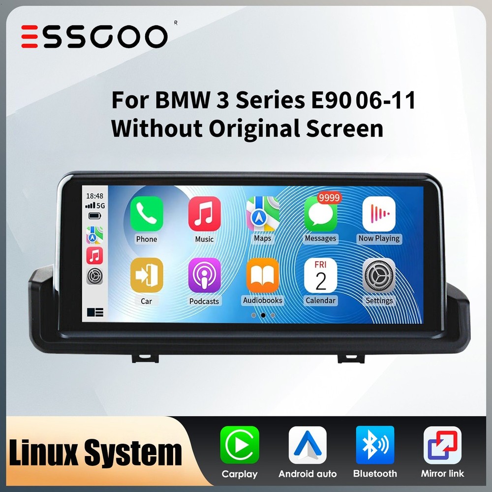 10.25" Linux Car Stereo Apple CarPlay For BMW 3 Series E90 E91 E92 E93 2006-2011