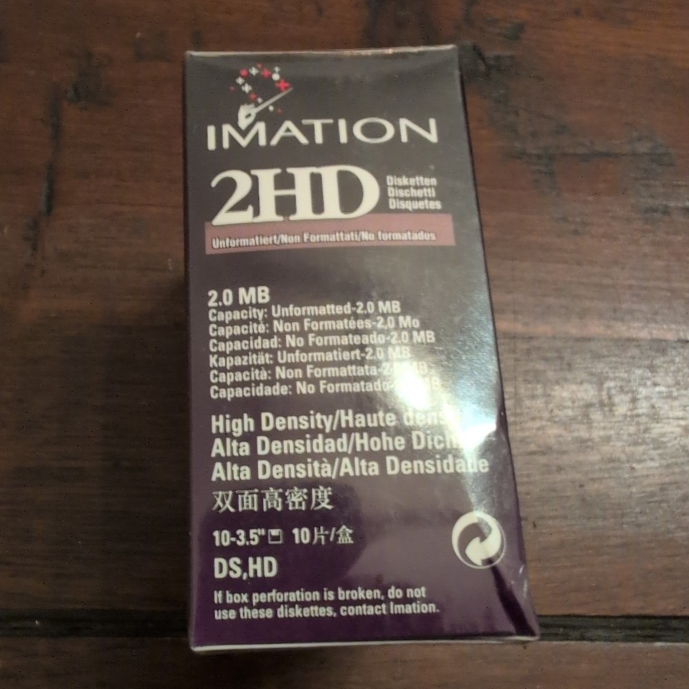 Imation 2HD 3.5" Diskettes 25 Pack IBM Formatted High Density Floppy Disks Open