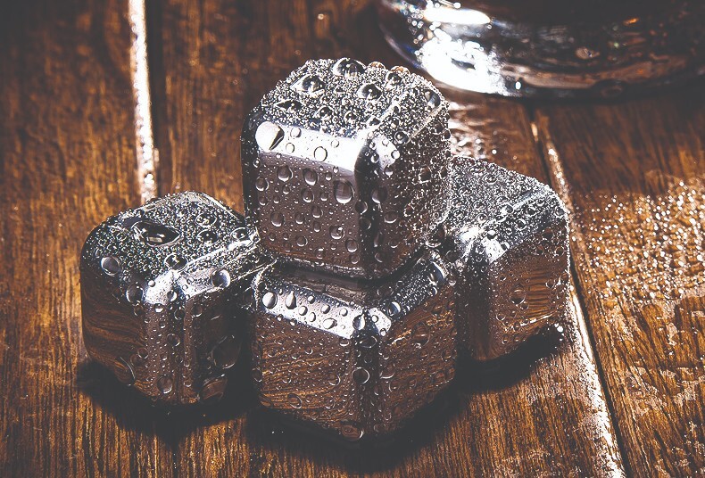 4 Piece Metal Ice Cubes