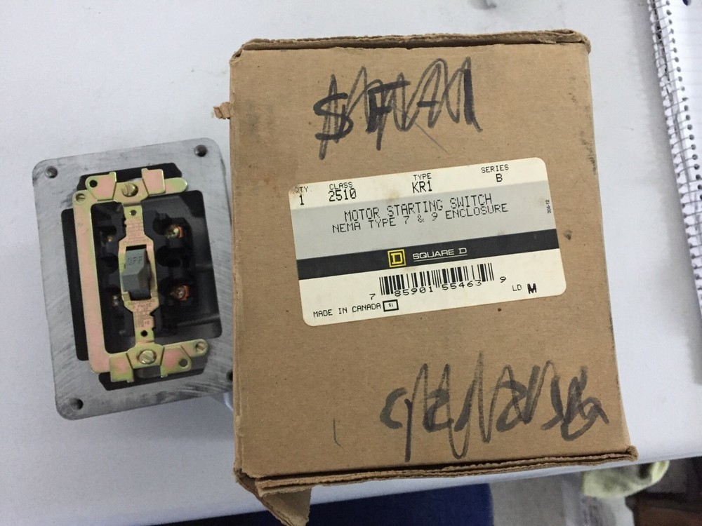 SQUARE D 2510KR1 STARTER SWITCH.. PARTS ONLY