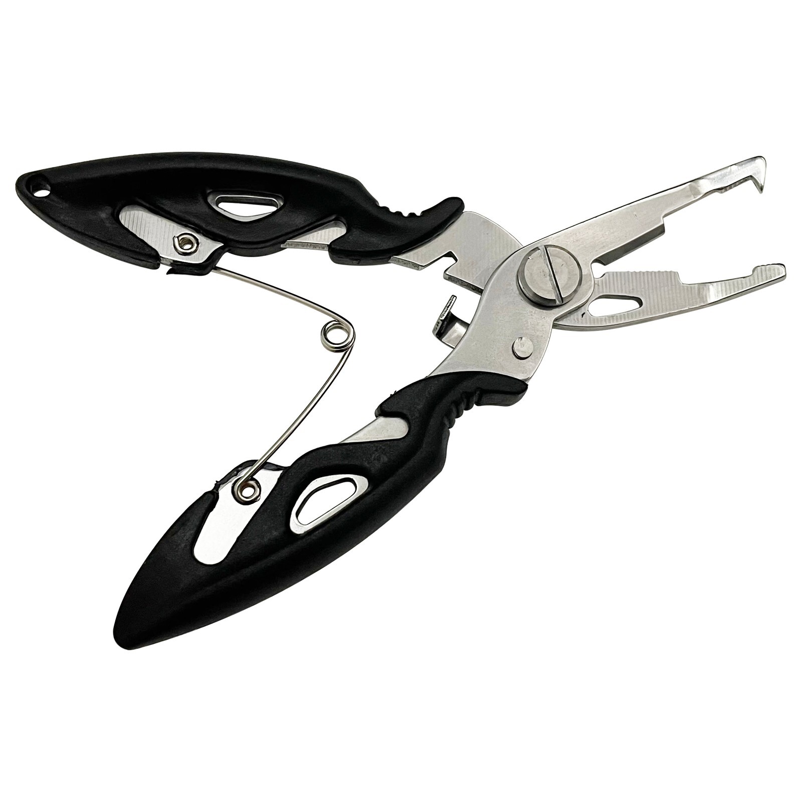 Fishing Pliers Scissors Line Cutter Split Ring Hook Remover Tool Multifunction