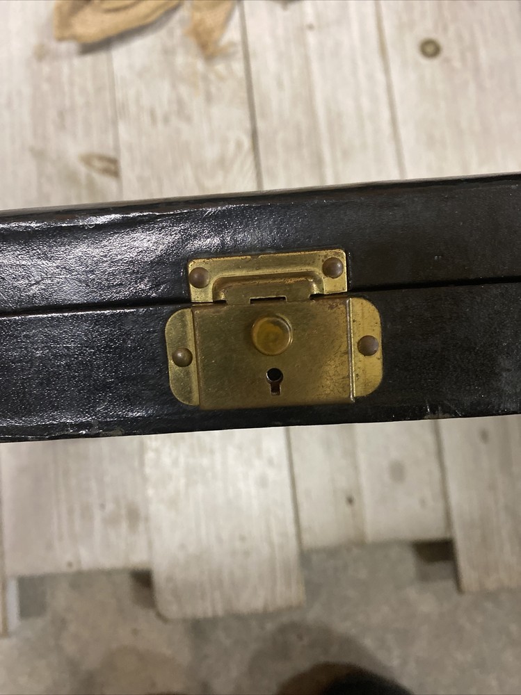 Vintage USMC Black Lock Box Ribbon Box