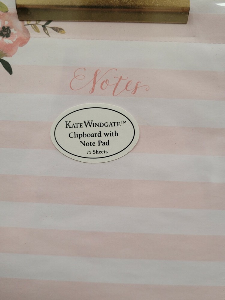 **KATE WINDGATE DESIGNS** Clipboard with Notepad 2018 Sealed Retired 75 Sheets