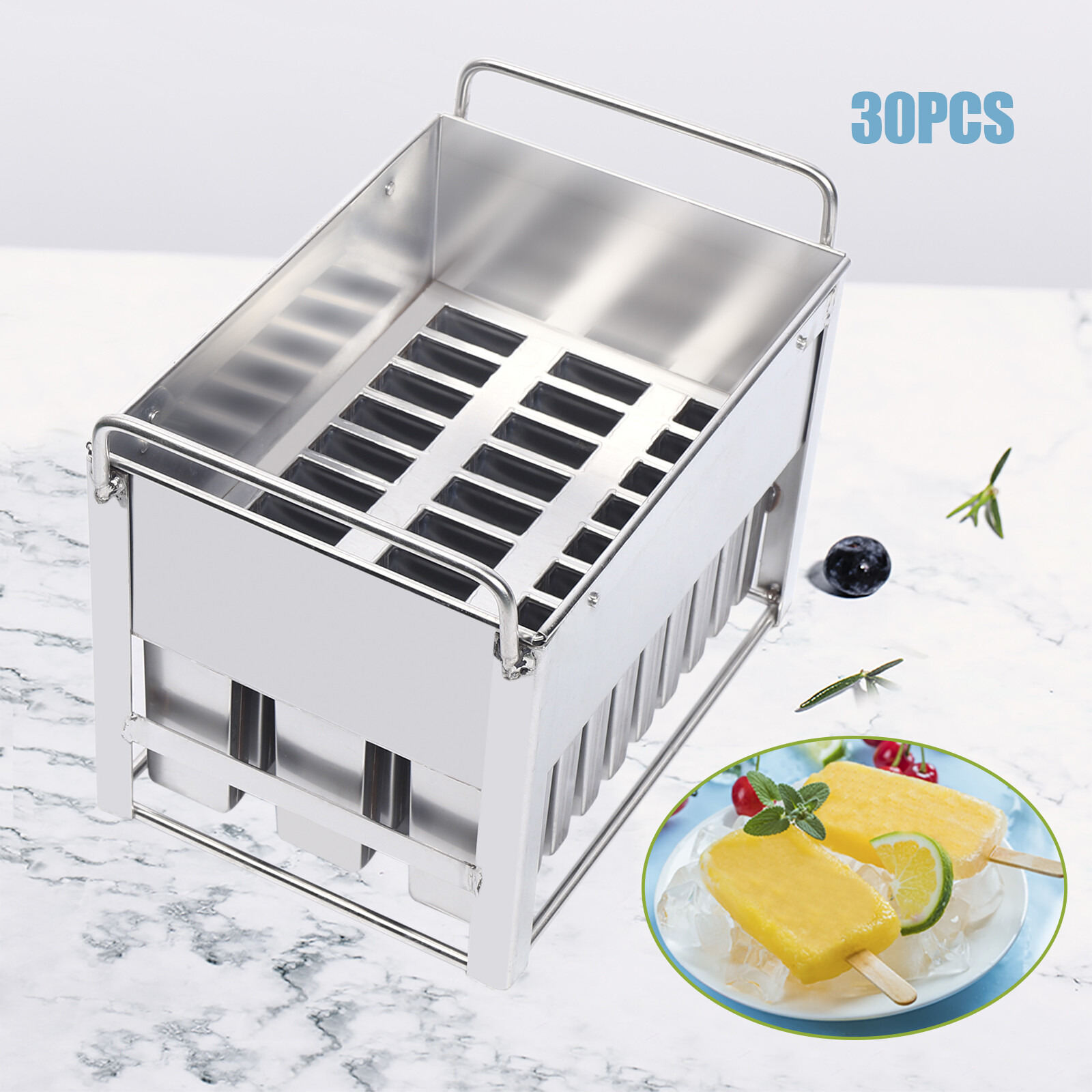 Stainless Steel Molds Pop Lolly Ice Cream Stick Holder Mold 30 Packs
