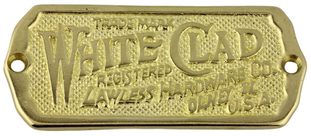Ice Box Sign (WhiteClad) Solid Brass