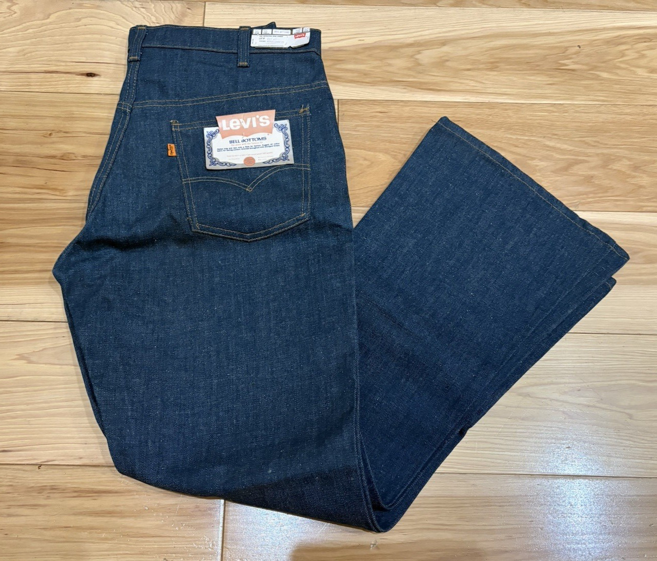 Vtg. Nwt Rare Levis Orange Tab 646 0217 Bell Bottom With Zipper 36X30 Flare Leg