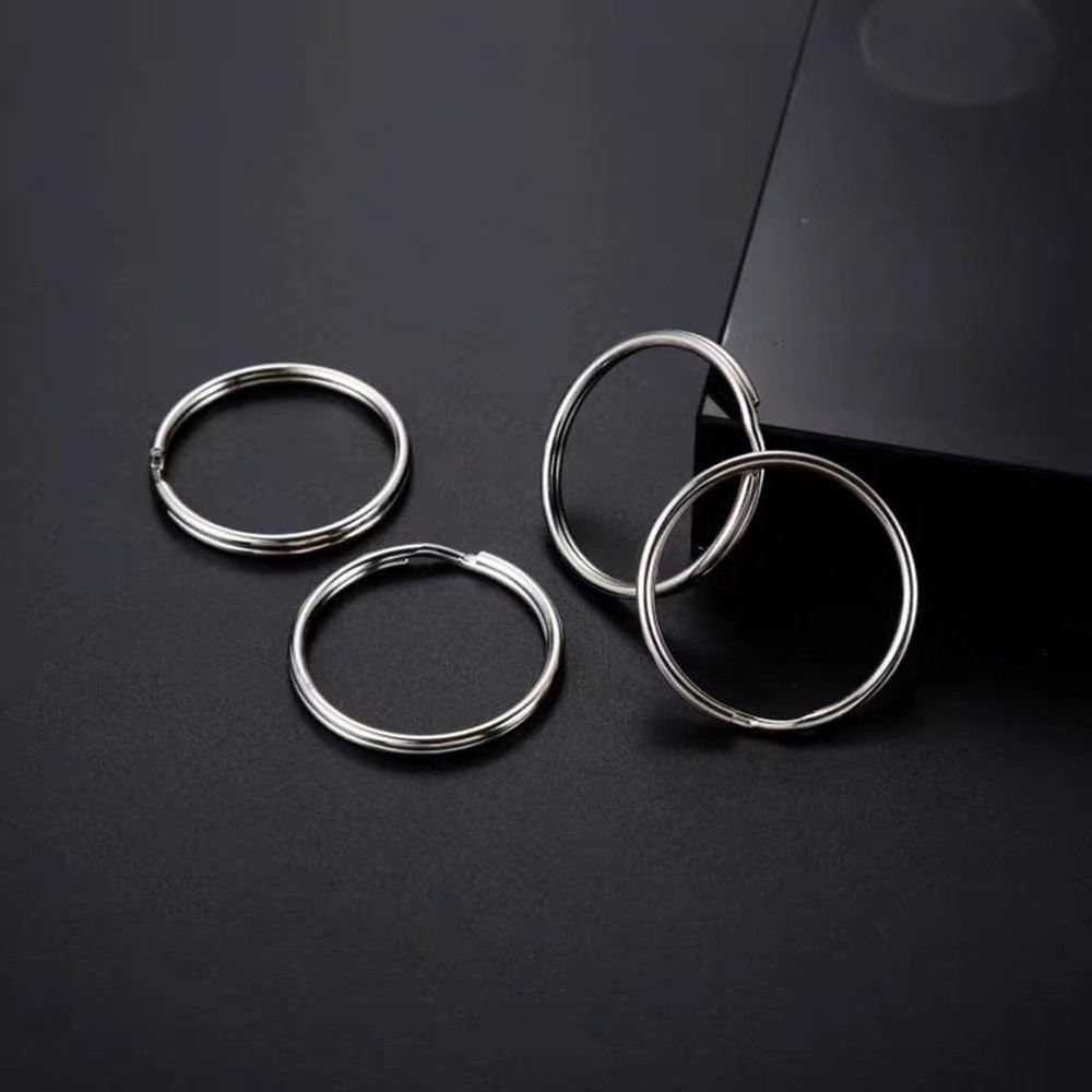 100PCS Split Key Ring Kit with Chains & Jump Rings - 1 Inch