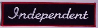 INDEPENDENT ROCKER BACK  PATCH PT1117