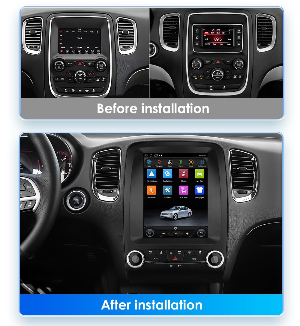 Apple Carplay Android 9.7" Car Stereo GPS Radio WiFi For DODGE Durango 2014-2020