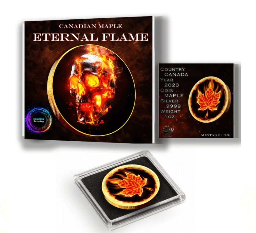 2024 Canada Maple Leaf Eternal Flame 1 oz Silver Coin