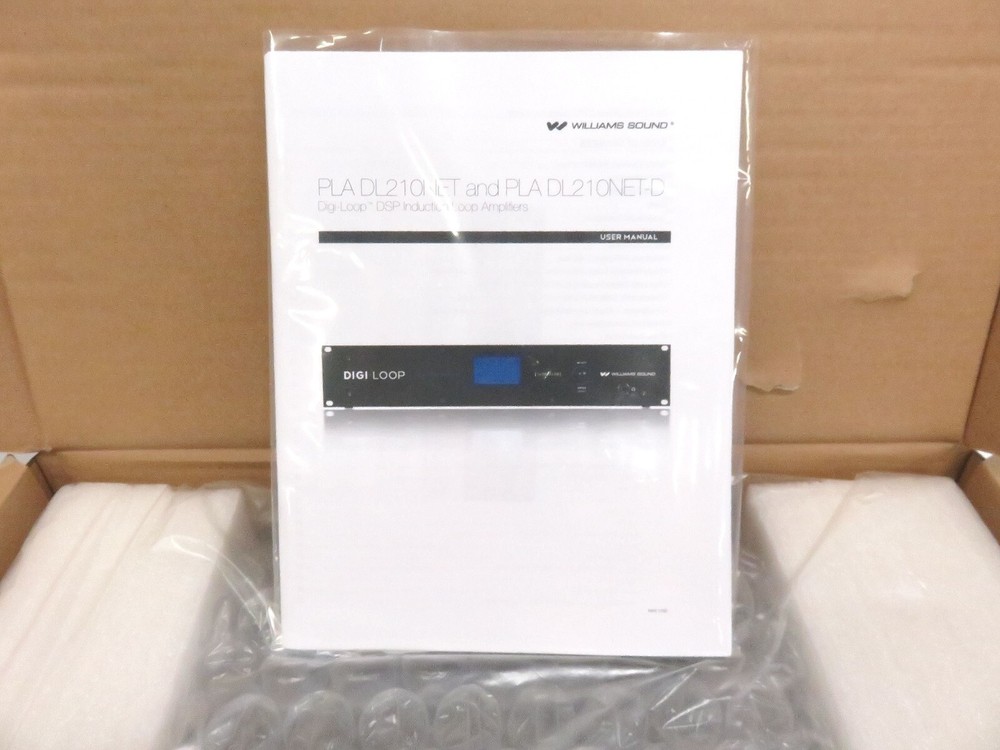 New * Williams Sound PLA-DL210-NET (2.0) Digi-Loop Induction Loop Amplifier