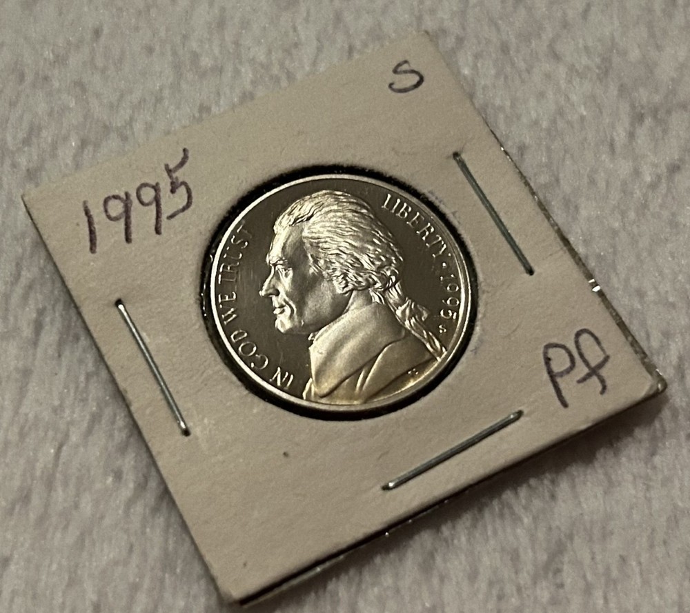 1995-S Five Cent Nickel Proof (in flip) Uncirculated